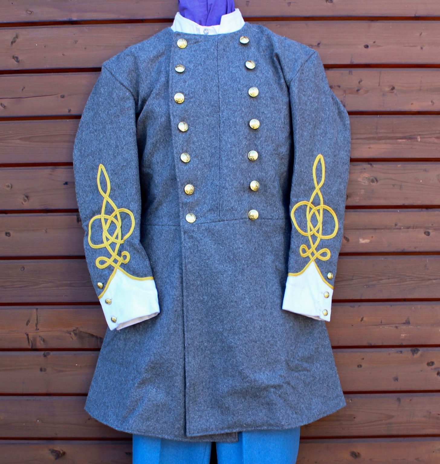 Confederate Officers Frock Coat with White Facings - Civil War Sutler