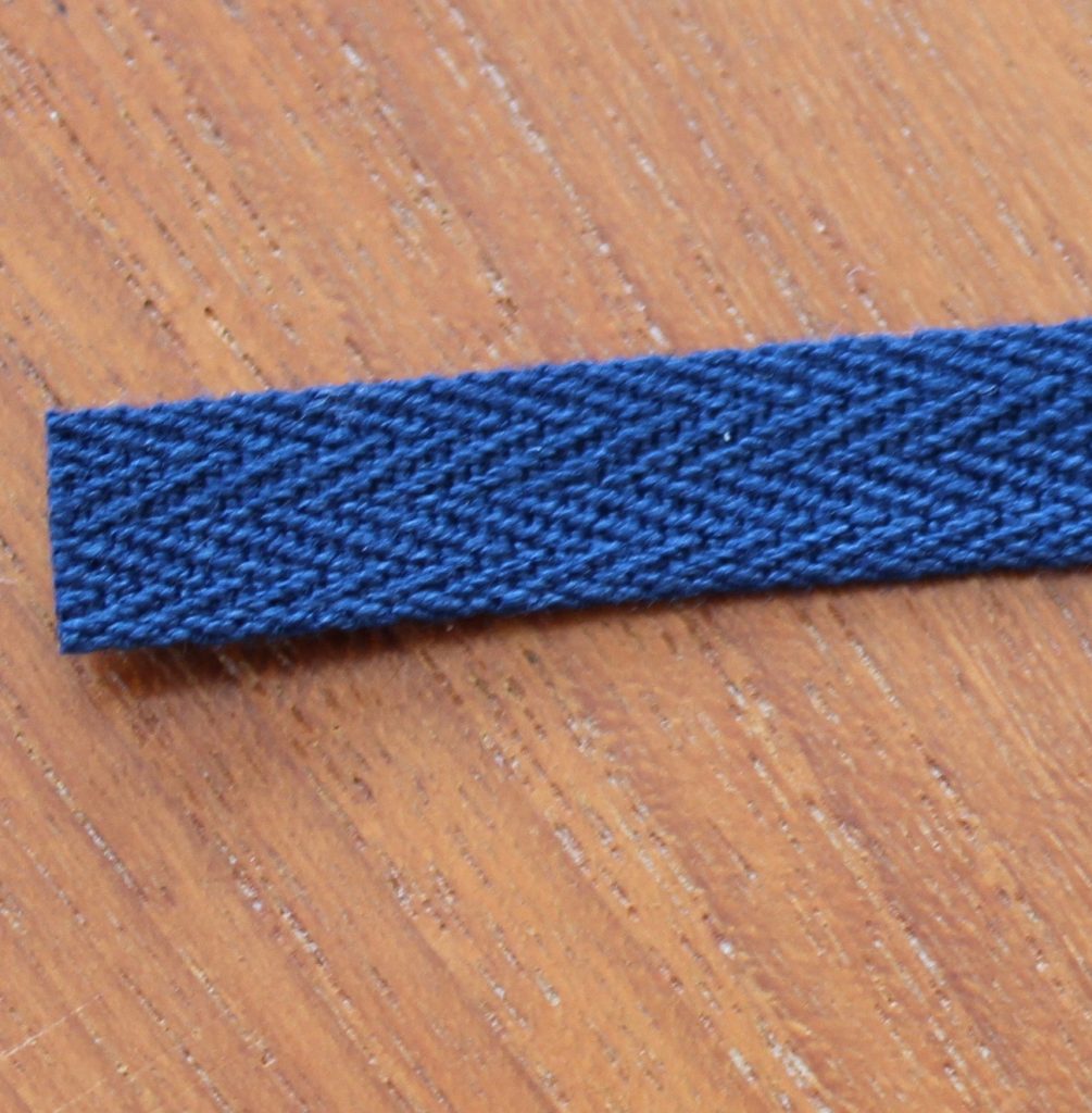 Blue Cotton Herringbone Tape - Civil War Sutler